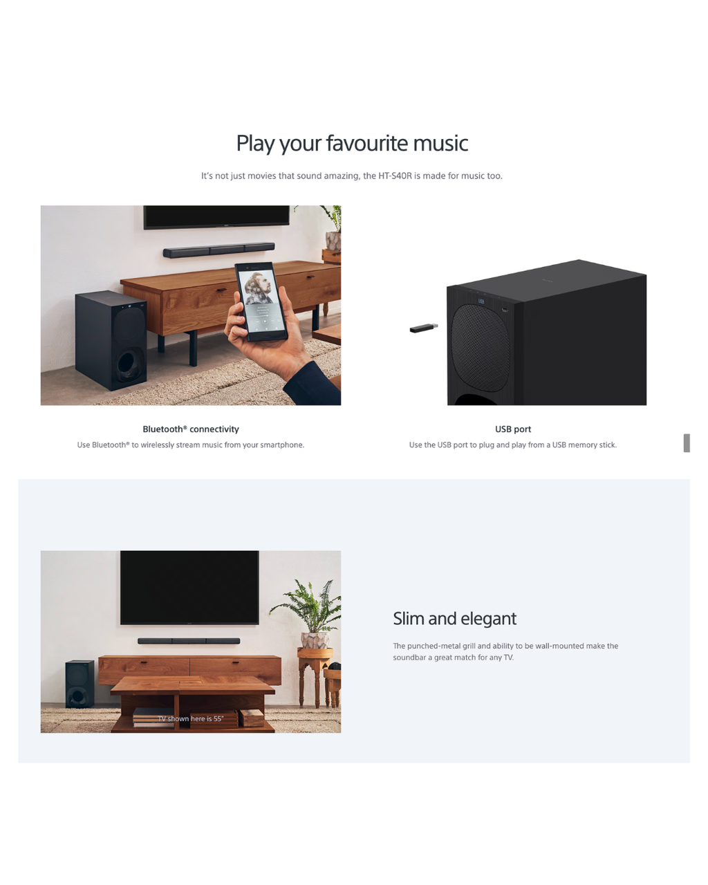 Sony HT-S40R 5.1 Channel Home Cinema Soundbar with Wireless Rear Speakers – 600W Dolby Digital | Bluetooth | HDMI ARC