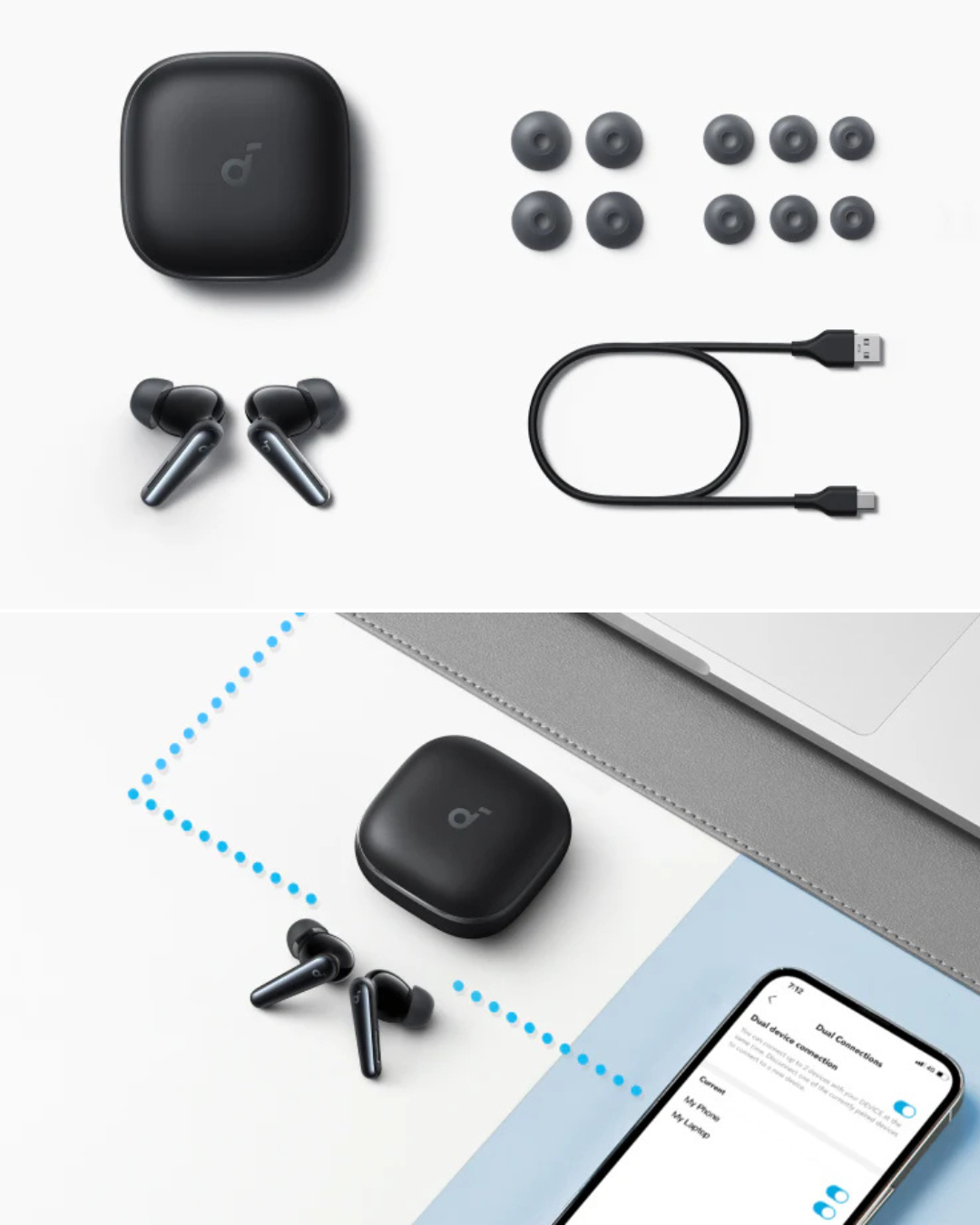 Soundcore Liberty 5 Noise Cancelling Earbuds with Dolby Audio ANC 3.0 48H Battery