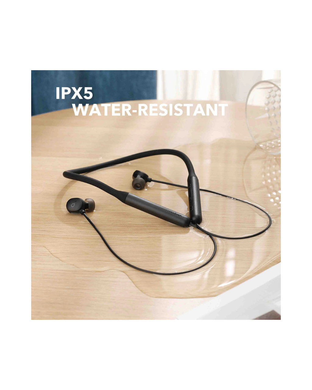 Soundcore Life U2i by Anker Black – 10mm Drivers, 22H Playtime, IPX5 Waterproof, AI Clear Calls