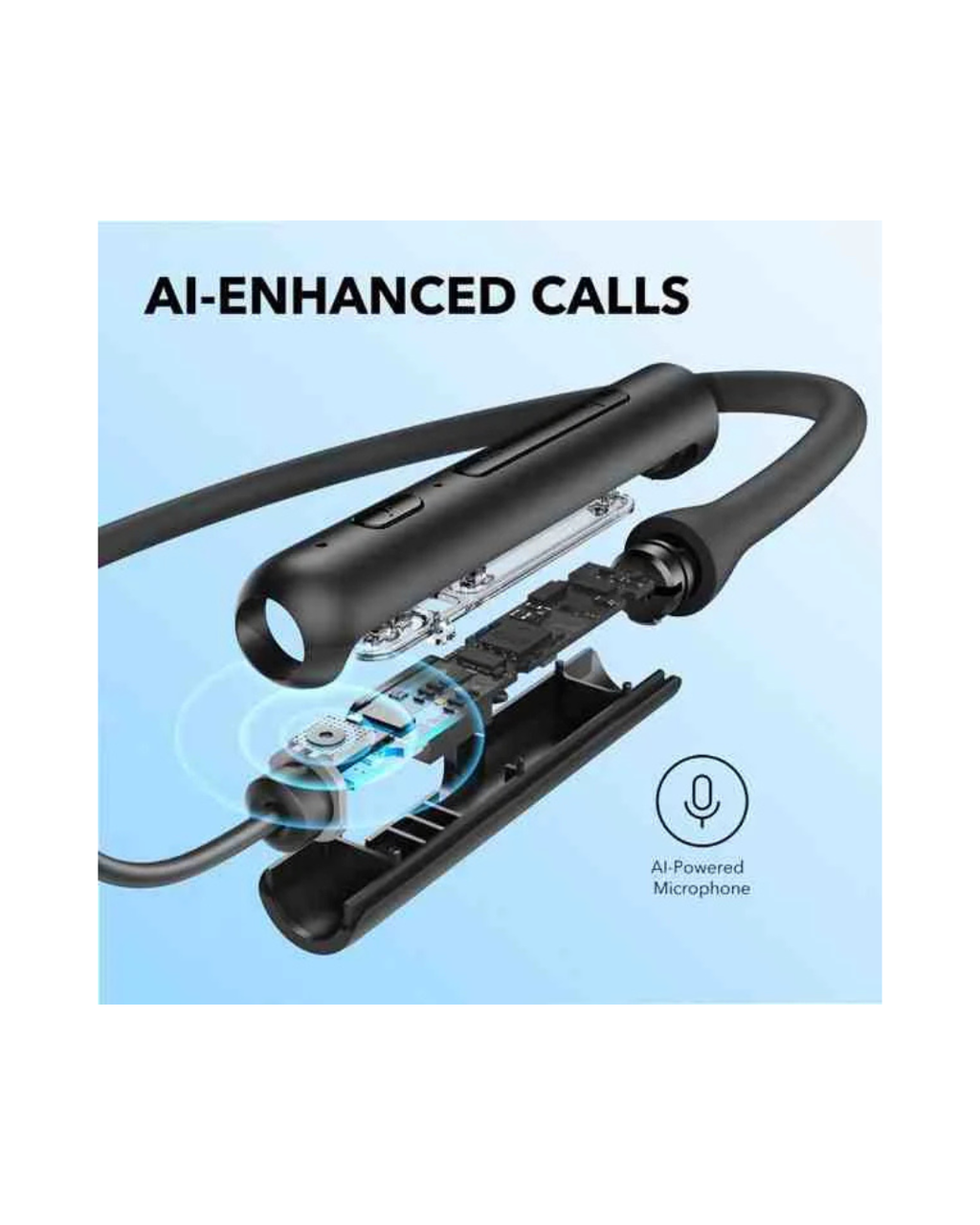 Soundcore Life U2i by Anker Black – 10mm Drivers, 22H Playtime, IPX5 Waterproof, AI Clear Calls