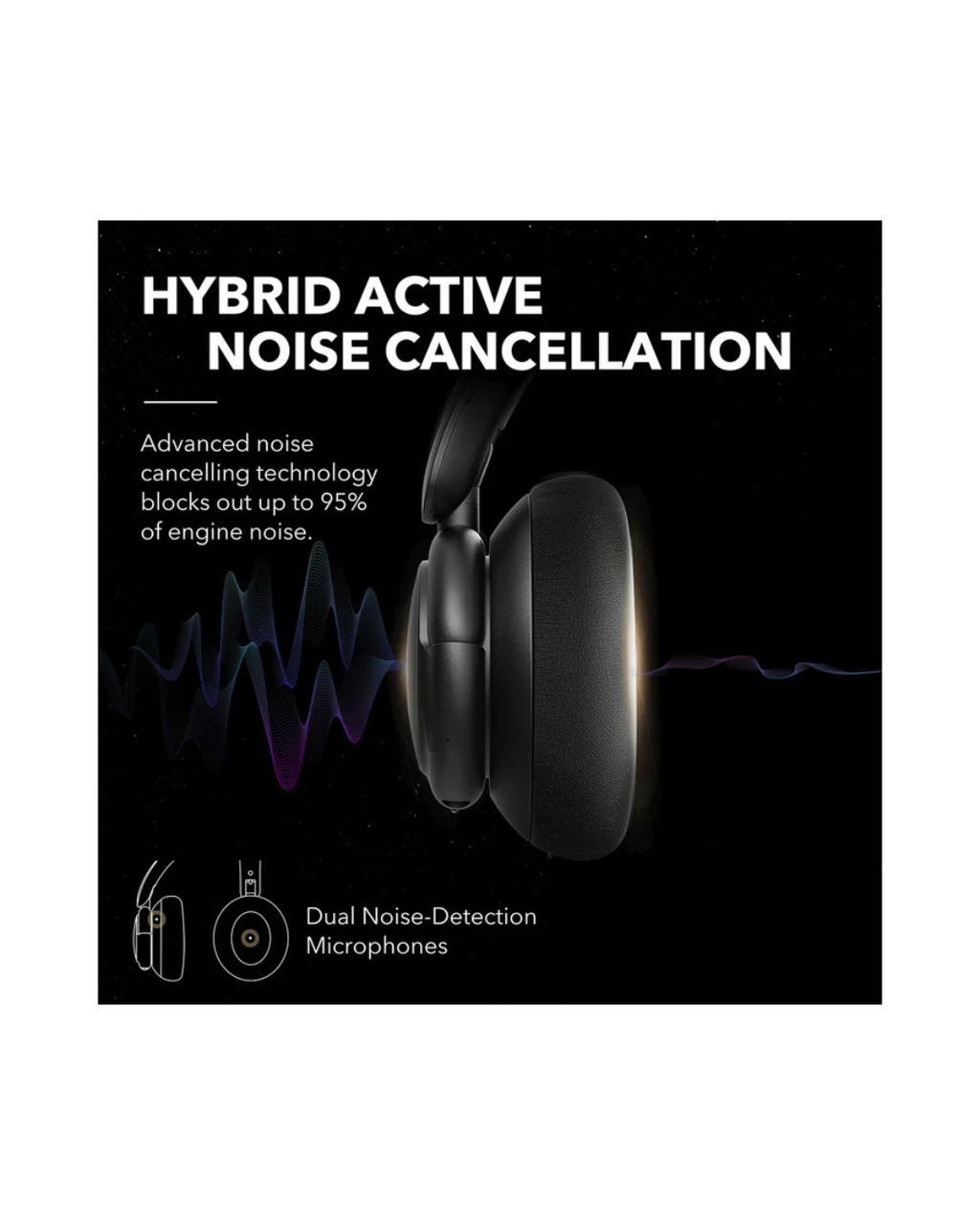 Soundcore Life Q30 Hybrid ANC Bluetooth Headphones | 40H Playtime | Hi-Res Audio