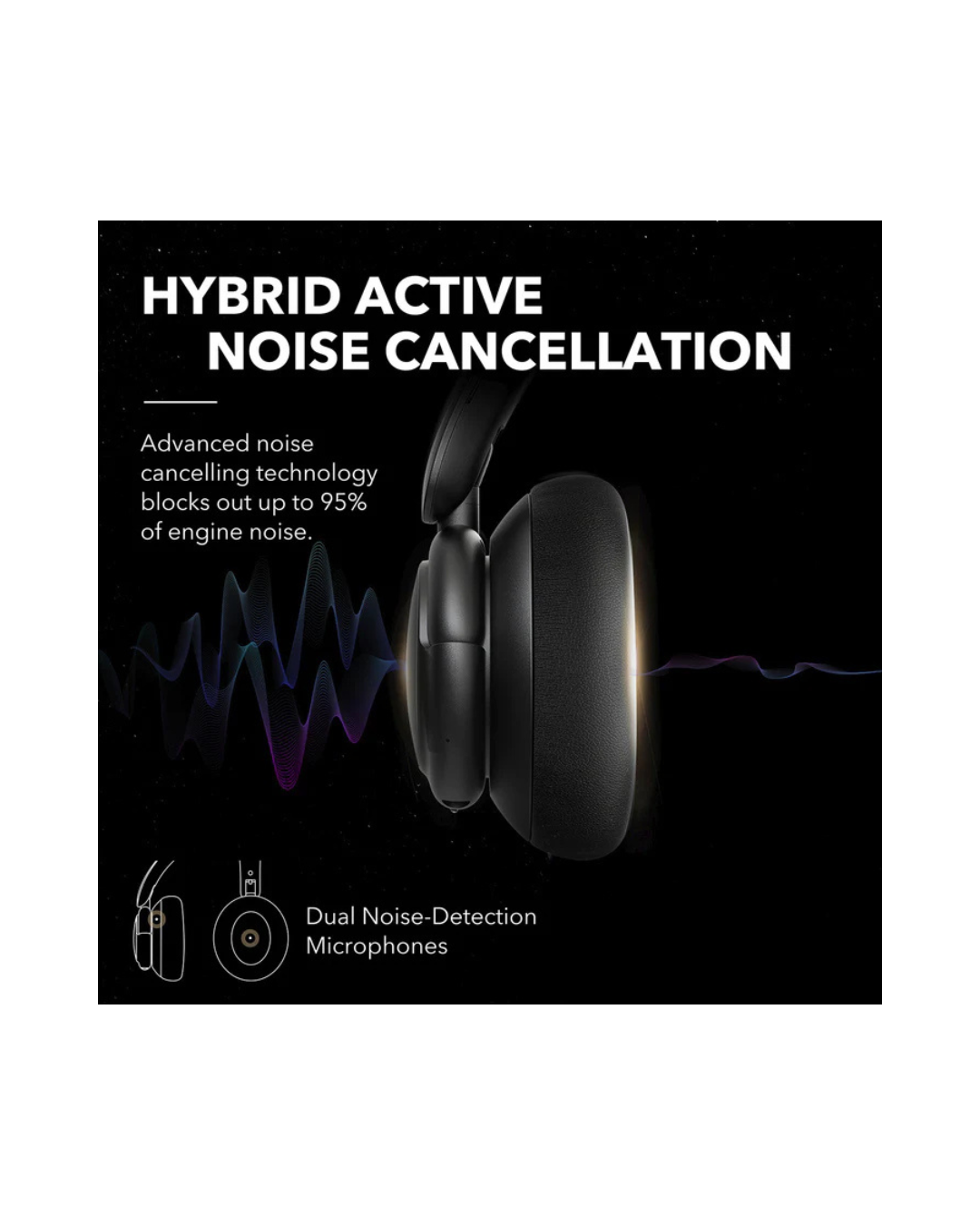 Soundcore Life Q30 Hybrid ANC Bluetooth Headphones | 40H Playtime | Hi-Res Audio