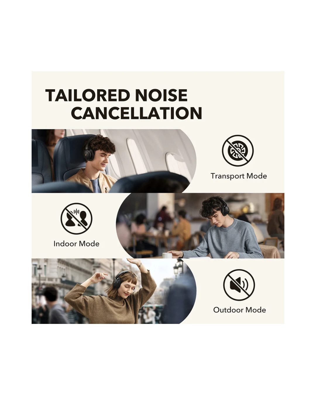 Soundcore Life Q30 Hybrid ANC Bluetooth Headphones | 40H Playtime | Hi-Res Audio