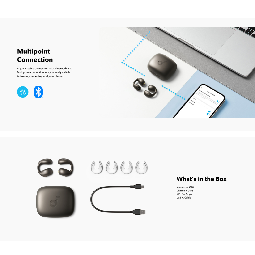 Soundcore C40i Flexible and Comfortable Clip-On Earbuds