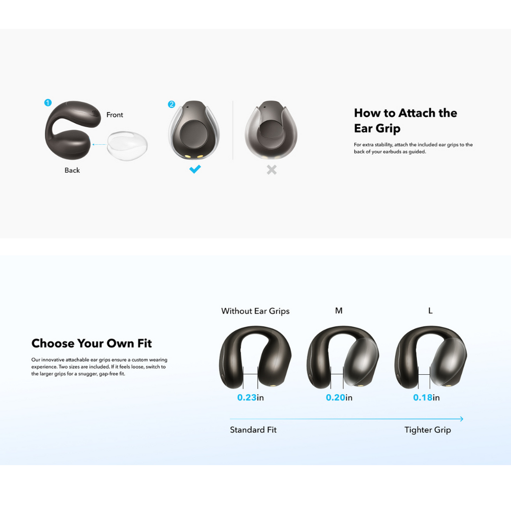 Soundcore C40i Flexible and Comfortable Clip-On Earbuds