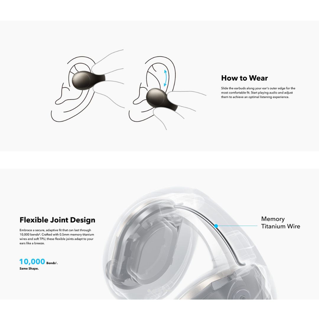 Soundcore C40i Flexible and Comfortable Clip-On Earbuds