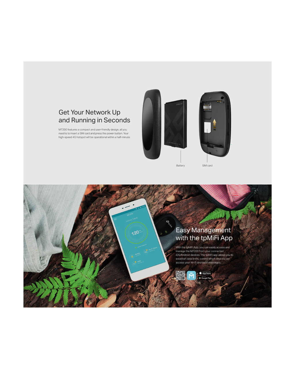 TP-Link M7000 4G LTE Mobile Wi-Fi Router – Portable MiFi Hotspot | 150Mbps | Connect 10 Devices | 2150mAh Battery