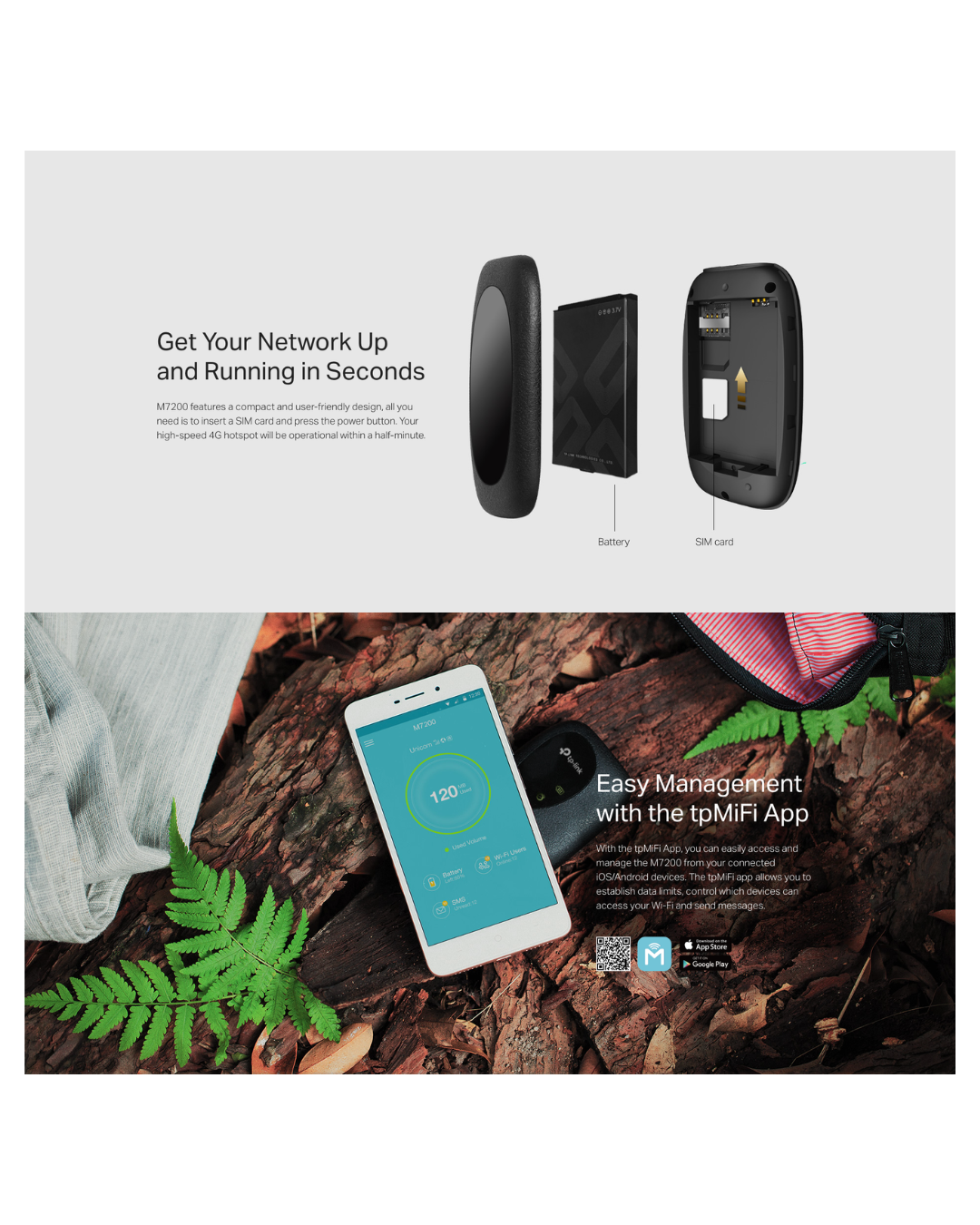 TP-Link M7200 4G LTE Mobile Wi-Fi Router – Portable Pocket WiFi Hotspot | 150Mbps | Up to 10 Devices
