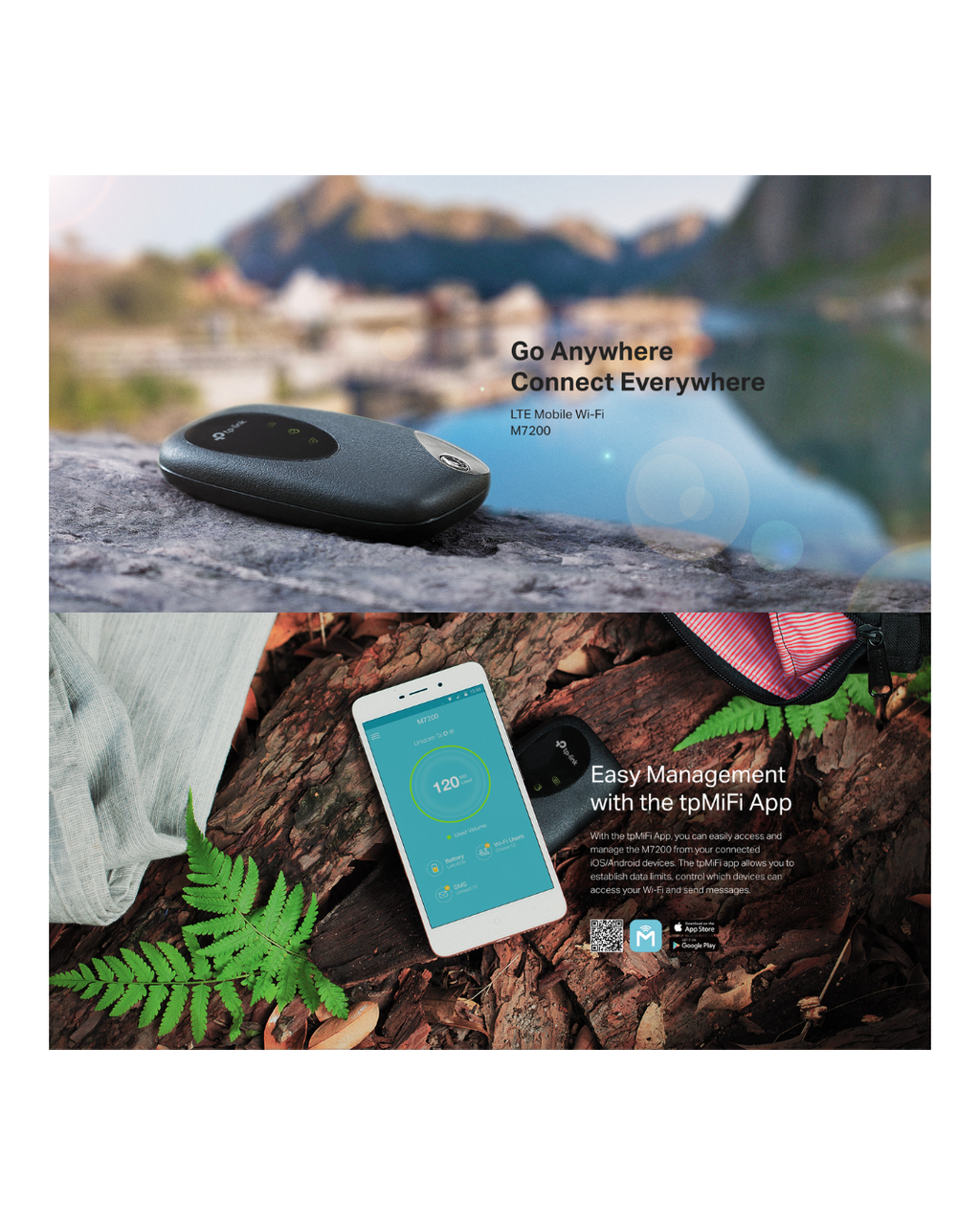 TP-Link M7200 4G LTE Mobile Wi-Fi Router – Portable Pocket WiFi Hotspot | 150Mbps | Up to 10 Devices