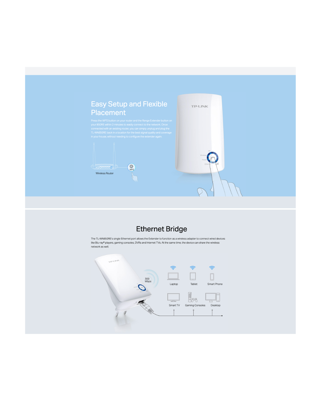 TP-Link TL-WA850RE 300Mbps Wi-Fi Range Extender | Signal Booster | Access Point Mode