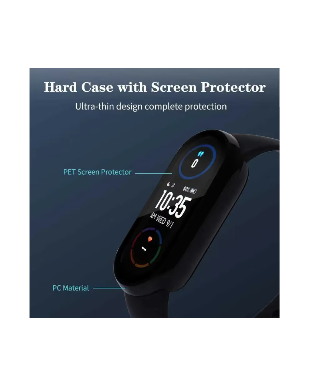 Xiaomi Mi Band 10/9/8 Shockproof Case with Tempered Glass | Full Protection