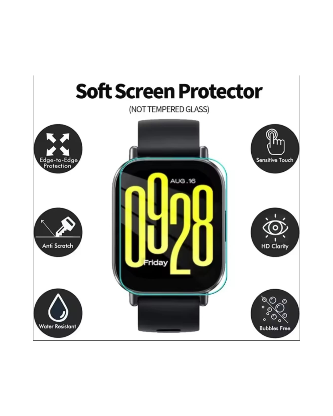 Xiaomi Redmi Watch 5 Lite / Active Screen Protector – Premium Clear Protection