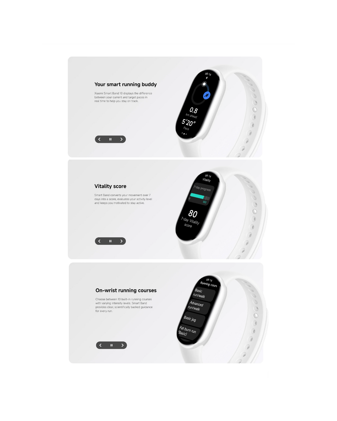 Smartwatch with digital display on a white background