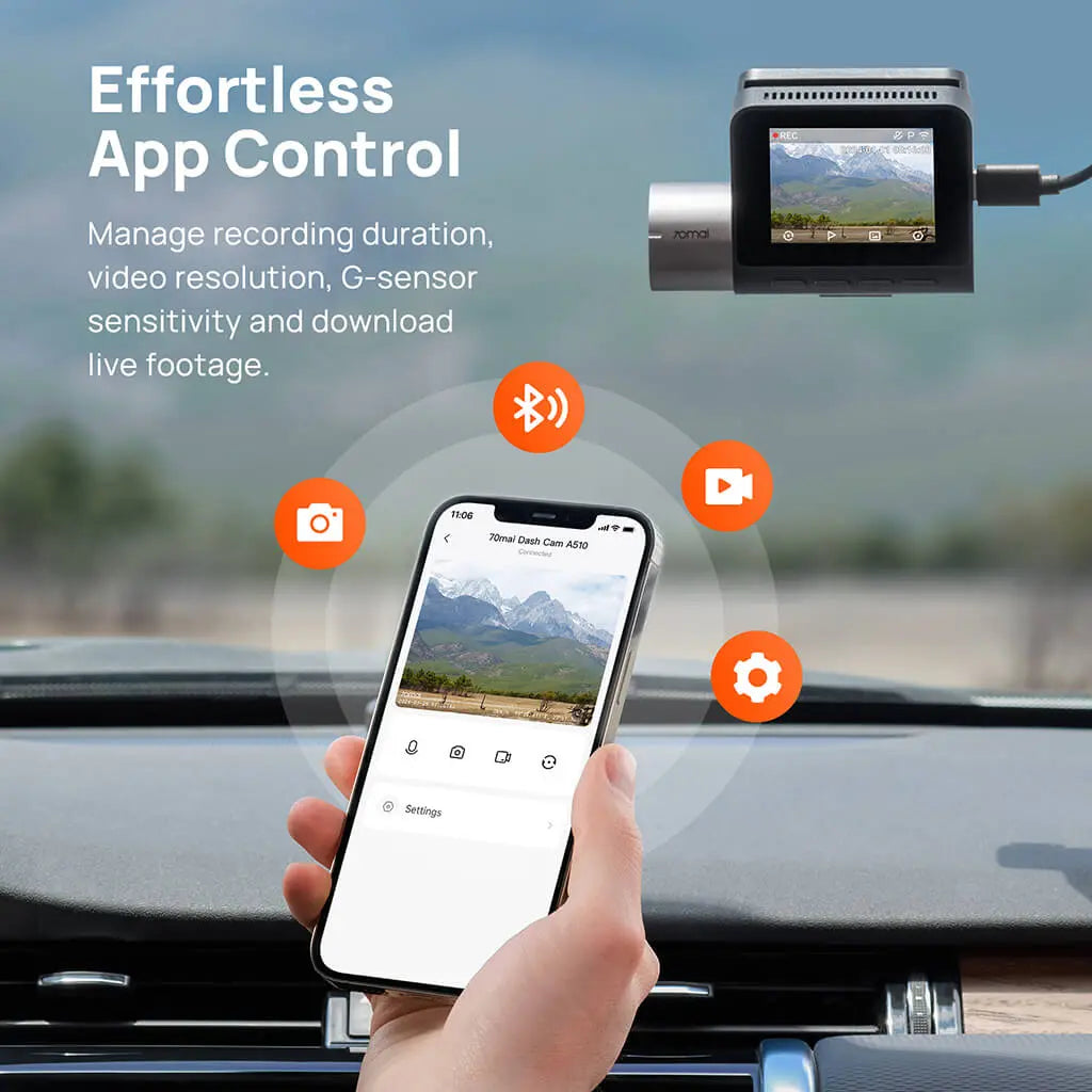 70mai Dash Cam A510 1944P with Sony STARVIS 2 IMX675, Supported With Hardwire Kit 4G Connectivity