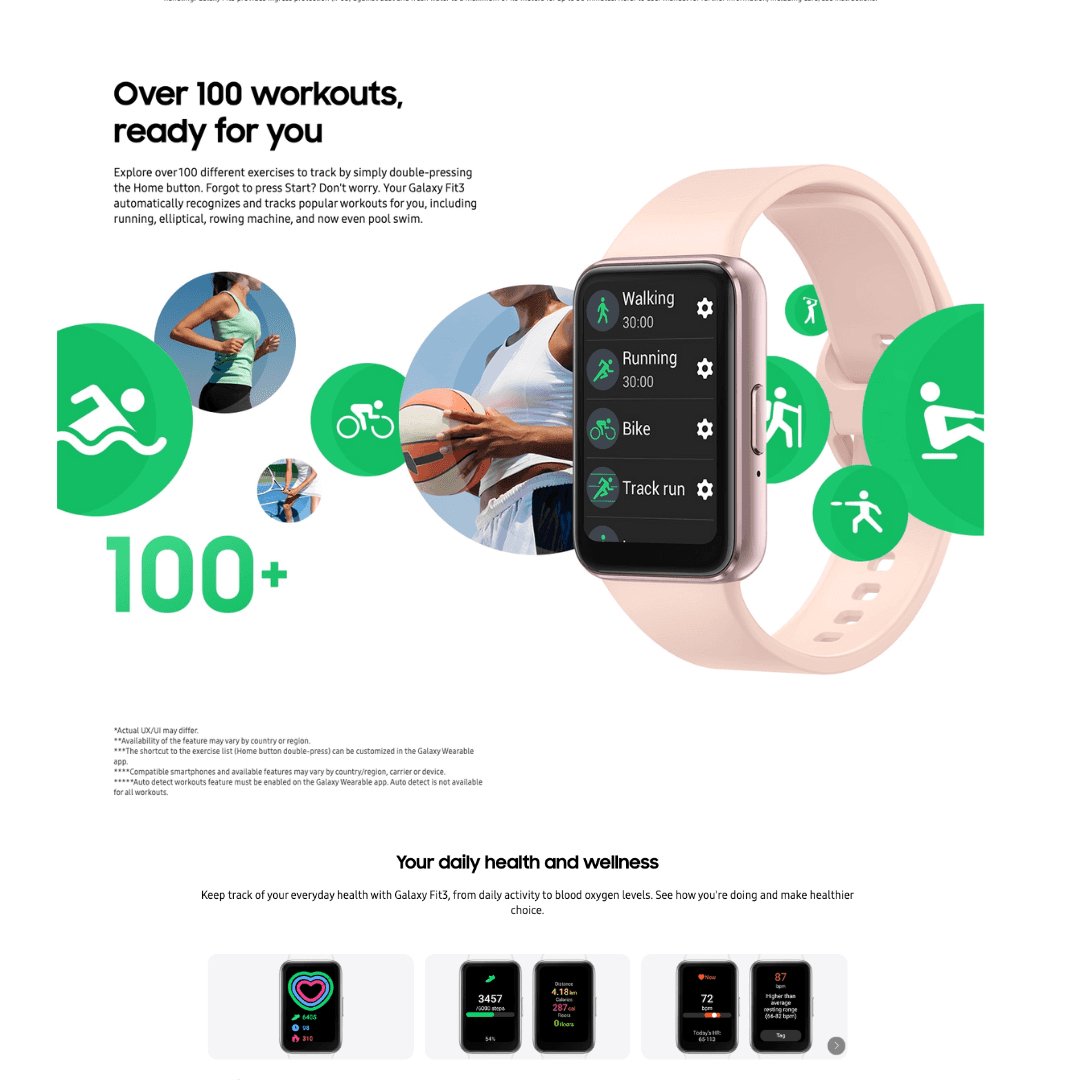 Samsung Galaxy Fit 3 Smart Band.
