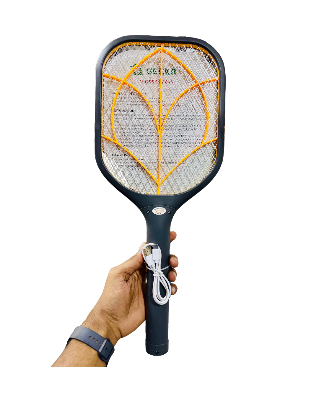 GRCKO Mosquito Racket with LED Light – Electric Mosquito Killer Type-C Rechargeable