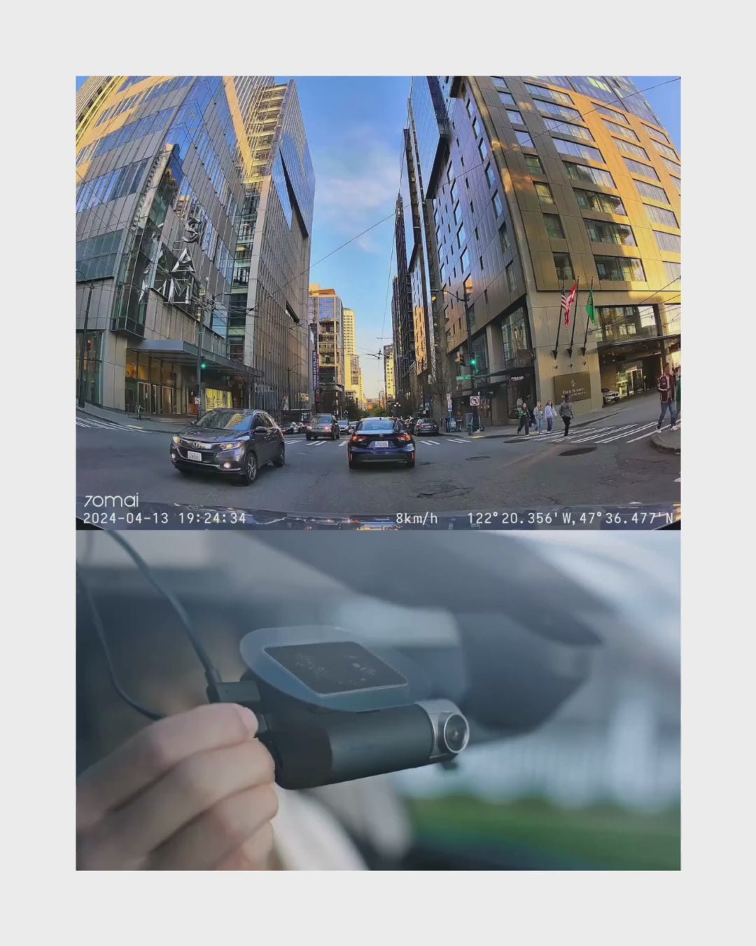 70mai Dash Cam A510 Set 2.7K Dual Camera 4G GPS Sony STARVIS 2